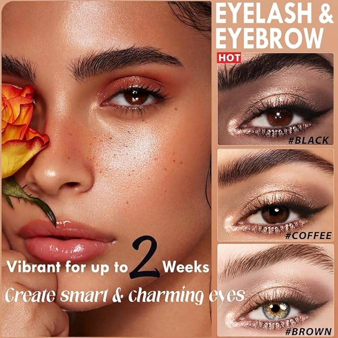 Lash Color Kit, At Home DIY Eyebrow & Eyelash Color Set, Instant Results with Natural Ingredients, Safe & Easy to Use, Temporary Color up to 2 Weeks 7ml (Black)