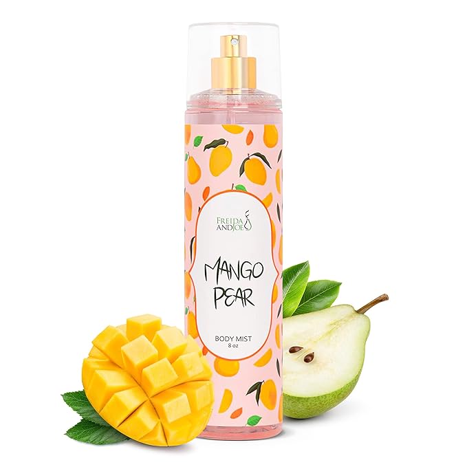 Freida and Joe Exquisite Body Spray Mango Pear Scent: Luxury Women's Perfume Fragrance Body Mist Spray - Ideal for Special Occasions - 8 oz Fine Mist Spray Bottle Gift – Mother's Day Gift for Mom