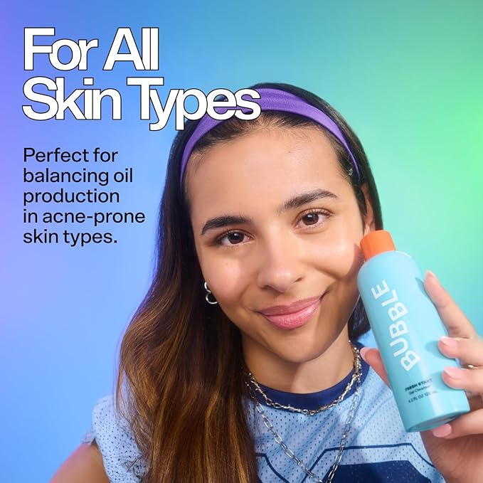 Bubble Skincare Fresh Start Gel Cleanser - Gentle Exfoliating Face Wash for Oily Skin - Gel Cleanser with Aloe Vera Juice + Caffeine to Protect and Soothe Complexion - Summer Skincare Essential (50ml)