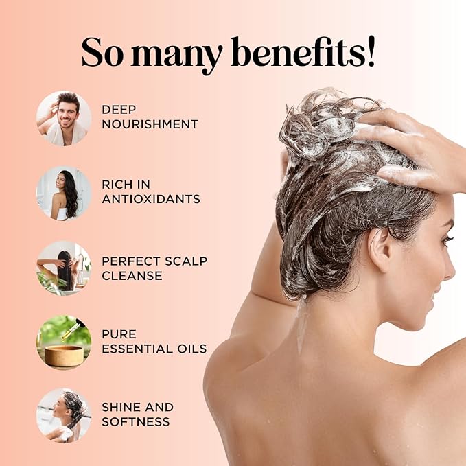 Biotin & Batana Oil Shampoo for Thinning Hair - Volumizing Shampoo for Fine Hair with Onion B Vitamins Rosemary Argan & Tea Tree Oils - Paraben Silicone and Sulfate Free Vegan Formula (16 Fl Oz)
