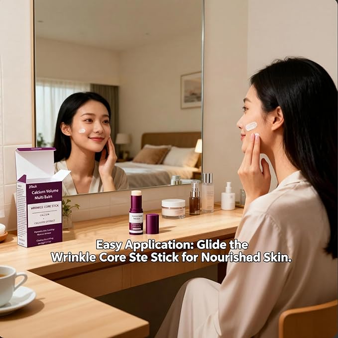 2-Pack Calcium Multi Balm Stick -Collagen Moisturizing Balm Stick for Face,Eyes & Neck, Anti-Wrinkle Eye Cream, Wrinkle Core Sticks For Firming Skin,Hydrating,Anti-aging