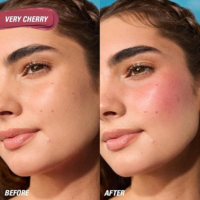 Revolution, Superdewy Liquid Blush Burst, Buildable Color for Cheek, Serum Formula with Peptides & Hyaluronic Acid, Vegan & Cruelty-Free, Very Cherry Berry, 0.14 oz