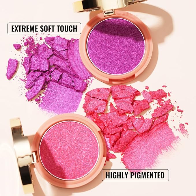Oulac Blush Bronze Shimmer Powder 2 in 1|Creamy Texture Powdery Blush|Tanning Color Finish| High Pigmented&Buildable/Blendable | Vegan & Cruelty-Free| 4.8g F04 Goddess