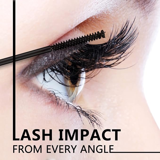 O'CHEAL Mascara Volume and Length, Waterproof Black Natural Thrive Mascara Liquid Lash Extensions Eye Makeup, Defining, Curling, Long Lasting, Smudge Proof, Hypoallergenic Eyelashes Cosmetics