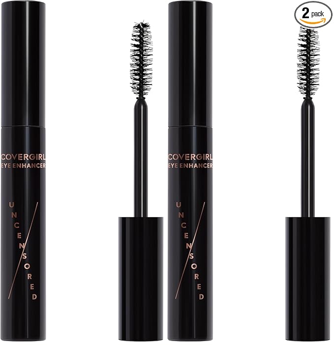 COVERGIRL Eye Enhancer Uncensored Mascara 980 Extreme Black 0.3 fl oz (Packaging May Vary) (Pack of 2)