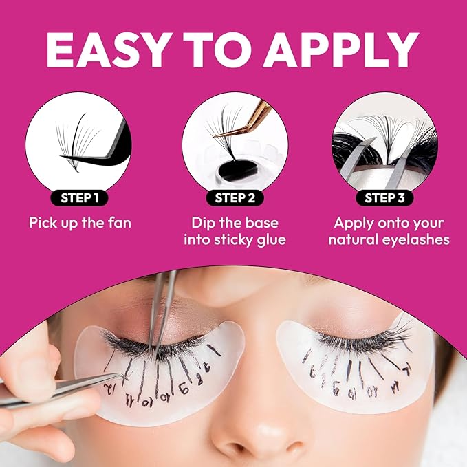 Eyesy Lash 500 Wispy Promade Fans - 5D 0.07 Size 10mm Curl D - Natural Wispy Lashes Loose Premade Lash Fans for Eyelash Extensions Handmade Pre Made Eyelashes for Spiky, Volume, Natural Look