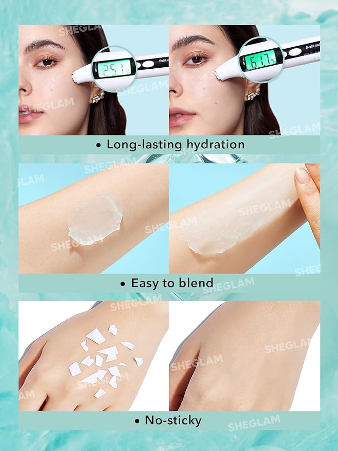 SHEGLAM Glacier Glo Smoothing Primer Hydrating Oil Control Moisturizing Primer Gel Smooth Fine Lines Oil for Face