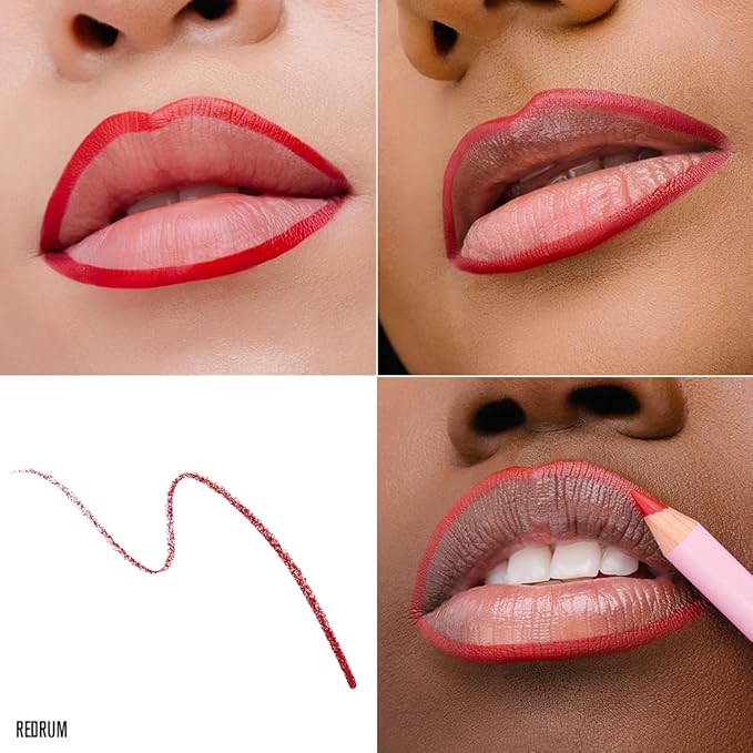 Jeffree Star Cosmetics Velour Lip Liner, Creamy Formula, Satin Finish, Long-Lasting, Peptide Complex, Mineral Oil-Free, Vegan & Cruelty-Free (Redrum)
