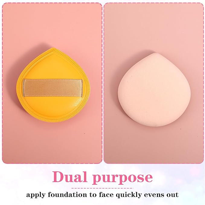 Ymapinc 5Pcs Makeup Sponges for Foundation,Cushion Puff Foundation Sponge Soft and Reusable Beauty Sponges for Makeup Natural and Easy Make Up,Yellow