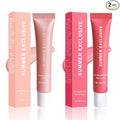 Summer Butter Tinted Lip Balm, Moisturizing and Hydrating, Natural Glow Non-Sticky Transfer-Proof, Nourishing for Dry Lips, Lip Care with ultra-smooth formula for Women (2Pcs)
