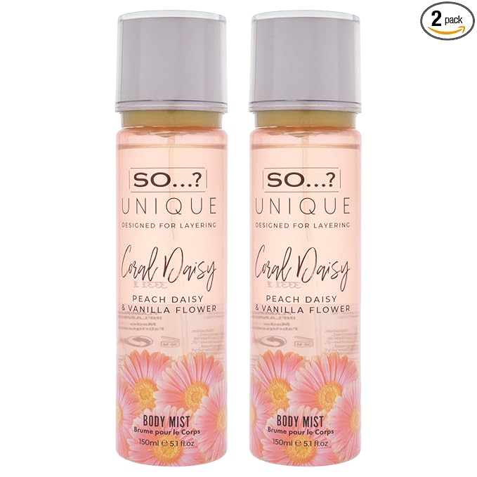 Unique Body Mist - Coral Daisy by So…? for Women - 5.1 oz Body Mist - Pack of 2
