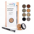 Natural Eyebrow Powder Eyebrow Kit – Mica Brow Powder Eyebrow Makeup Kit with Professional Angled Eyebrow Brush – 10 Natural Shades – No Parabens or Chemicals – Eyebrow Shaper Kit by NuBeauti