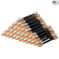 Cuttte Eyeshadow Applicators Makeup Brushes - 60PCS Disposable Eyeshadow Brush, Dual Sides Eye Shadow Applicator Sticks, 2.44 Inch Eye Makeup Tools, Black