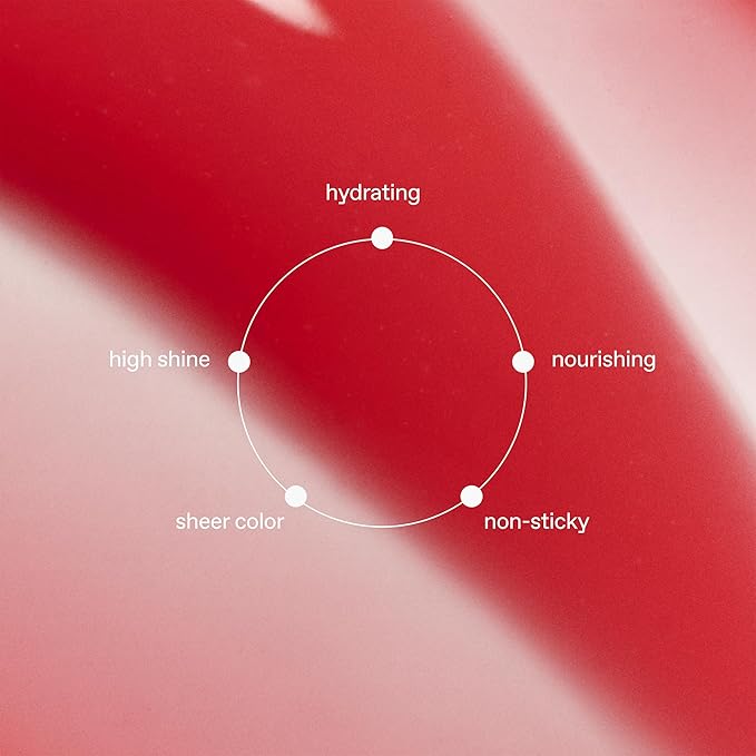 r.e.m. beauty by ariana grande | Essential Drip Glossy Balm in Shirley | High Shine Nourishing Lip Balm | Hydrating Hyaluronic Acid | Smooth Glossy Finish
