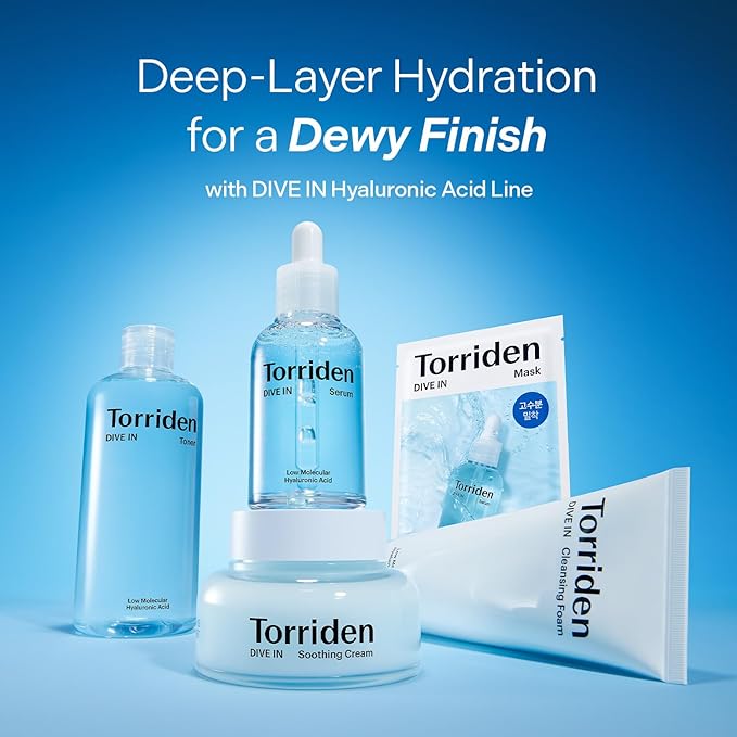 Torriden DIVE IN Hyaluronic Acid Soothing Cream 100ml (3.38 fl. oz) | Revitalizing Facial Moisturizer for Sensitive and Dry Skin | Hyaluronic Acid, Panthenol, Allantoin