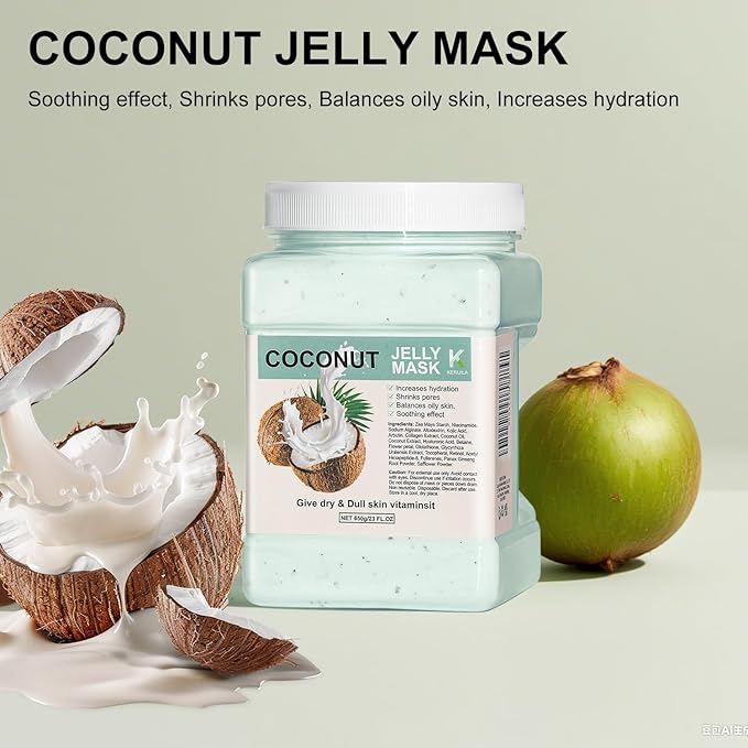 Coconut Jelly Masks For Facials Professional, Jelly Masks Powder For Facial Mask, Hydrojelly Jelly Gel Face Mask For Peel Off, Hydrating Mask for Face Skin Care Of Home Spa