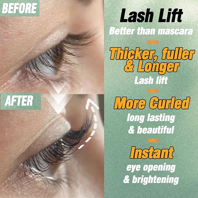 2-IN-1 Lash Lift & Brow Lamination Kit, DIY Home Kit for Naturally Fuller Brows & Lifted Lashes, Lasts Up to 6 Weeks with Proper Use, Easy-to-Follow Instructions Included