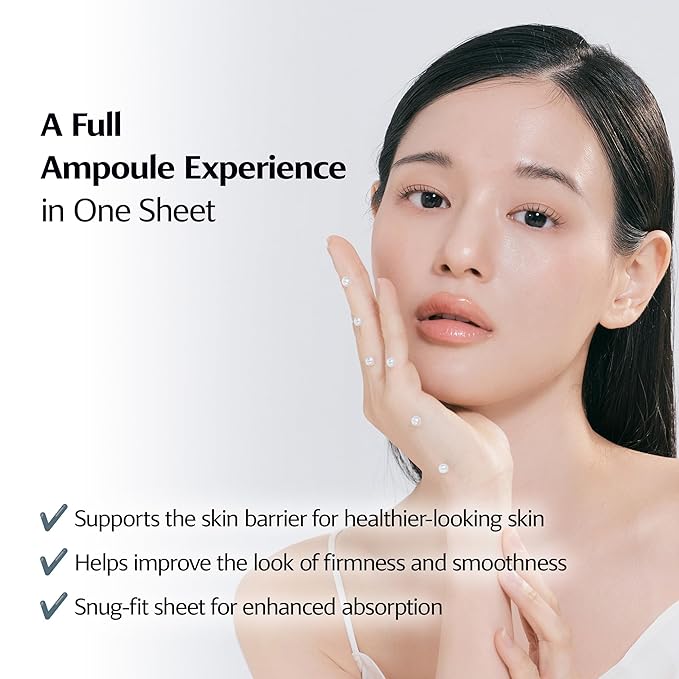 Mucin Collagen Peptide Hydrogel Mask (Plant Mucin & 7-Collagen Complex) – Hydrating & Firming Facial Sheet, 5 Pack – Korean Skincare Glow Essentials