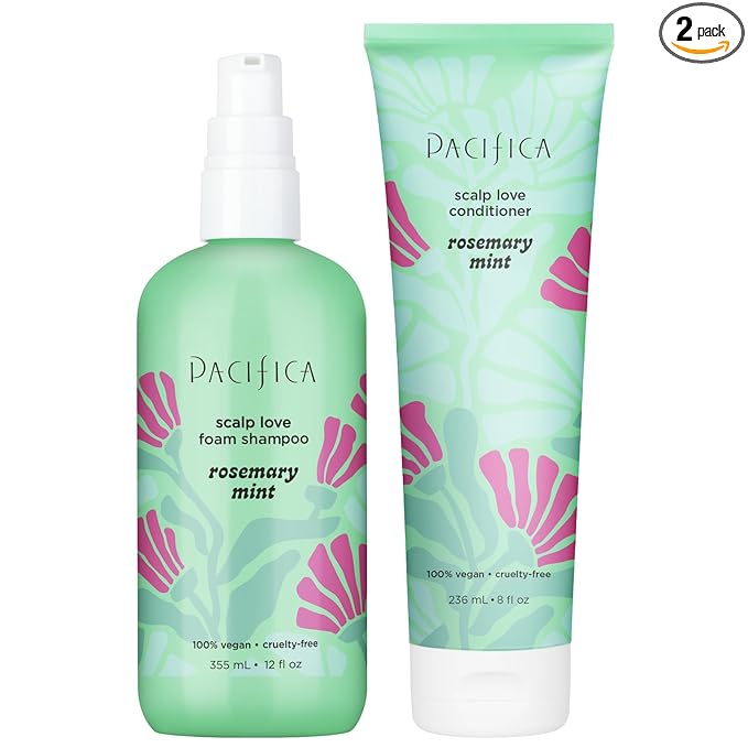 Rosemary Mint Scalp Care Shampoo & Conditioner Set – Clean Vegan Shampoo & Conditioner for Oily Or Flaky Scalp (All Hair Types), A Balanced, Soothed Scalp, No Silicones or Parabens