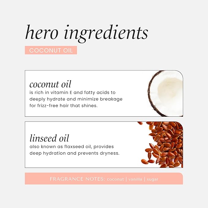 HASK COCONUT Nourishing Deep Conditioner Treatments for all hair types, color safe, gluten-free, sulfate-free, paraben-free - Pack of 6