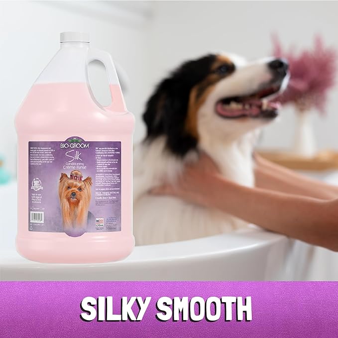 Bio-Groom Silk Creme Rinse Dog Hair Conditioner - Puppy Conditioner & Detangler for Dogs, Adds Moisture to Skin & Coat, Cruelty Free Product, Made in USA - 5 Gallons