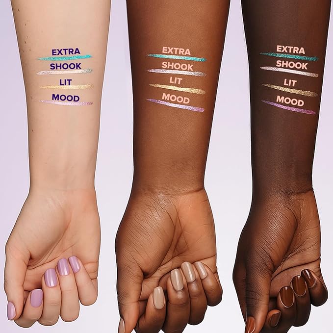 UNICORN SNOT KiraKira Glitter Freckle Pen – Duochrome Color Shifting Vegan Eyeliner & Face Paint, Waterproof Precision Brush, 0.05 fl oz – Extra (Light to Dark Blue)