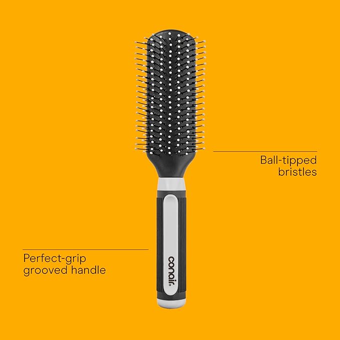 Conair Salon Results Detangling Hairbrush - For Men and Women, All Hair Types with Nylon Bristles