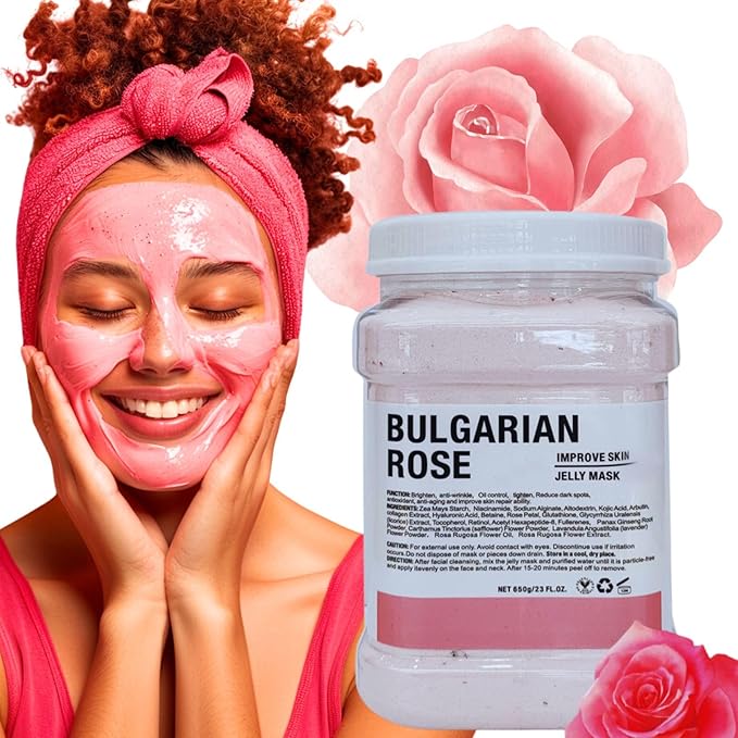 Luxury 24K Gold Facial Mask, Smoothing Rejuvenation Mask for Oily and Combination Skin, Jelly mask for Facials Professionals, Jelly Face Mask