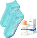 Silicone Moisturizing Socks with 60% Urea Cream- 2 in 1 Gel Socks & Urea Foot Cream for Dry Feet, Foot Care Moisturizing Socks for Dry Cracked Feet Women