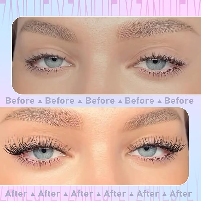 Self Adhesive Eyelashes Natural Self Adhesive Lash Clusters Wispy Pre glued Eyelash Clusters 9-16mm Thin Band No Glue Lashes DIY Press on Cluster Lashes for clean girl makeup by zanlufly