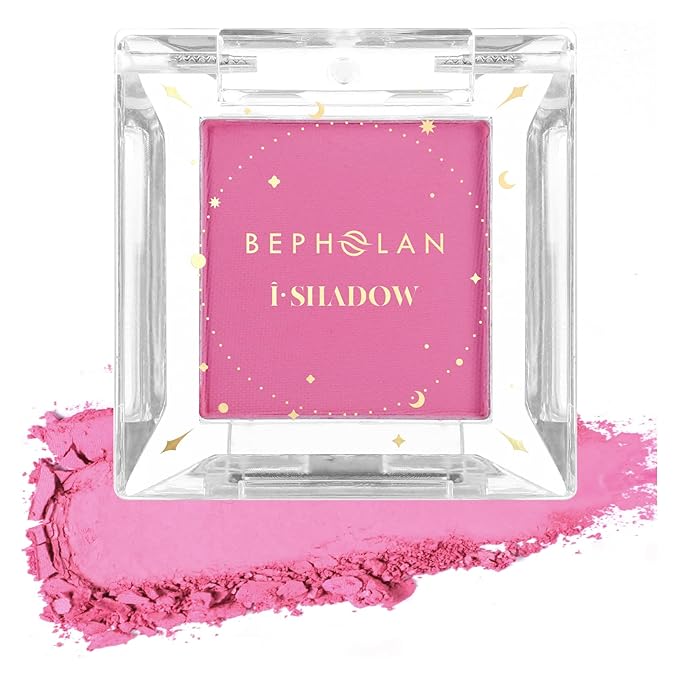 BEPHOLAN Single Matte Pink Eyeshadow Palette Rose Peach Hot Pink Eye Shadow Makeup Palette Bright Blush Eyeliner,Pink Baddie