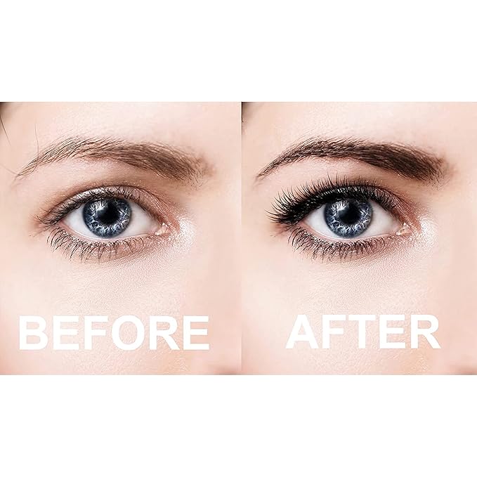 Eyebrow Extensions Kit with 2 Trays of Mink False Eyebrows in Black, Eyebrow Extension Glue Clear & Extension Tweezers, Comes on Mixed Length Trays 5-8 mm Mix (Black 2-Pack Tray, Tweezer)