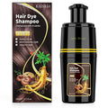 KAISASA Dark Brown Hair Dye Shampoo 3 in 1, Hair Color Shampoo for Cover Grey Hair, Natural with Herbal Ingredient for Men and Women (Dark Brown)