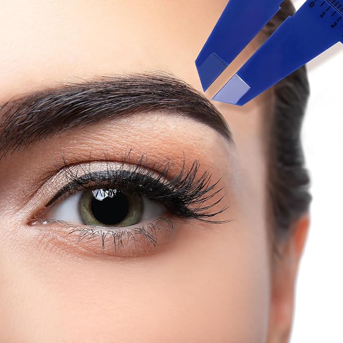 Frienda 5 Pieces Eyebrow Measuring Ruler Brow Mapping Tool Mini Vernier Caliper Double Scale Plastic Sliding Gauge Ruler for Micro Blading Eyebrow Tattoo Brow Artists(Classic Colors)