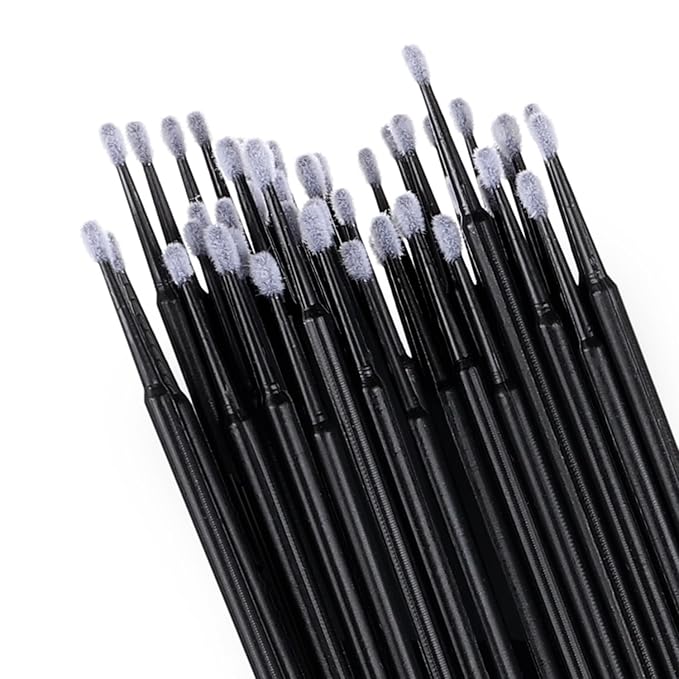 300pcs Disposable Micro Applicators brushes,JASSINS Eyelash Extensions Microfiber Wands Applicator Brush,False Eyelashes Brush Clean Mascara swabs(2.0 mm With Container) (PINK)