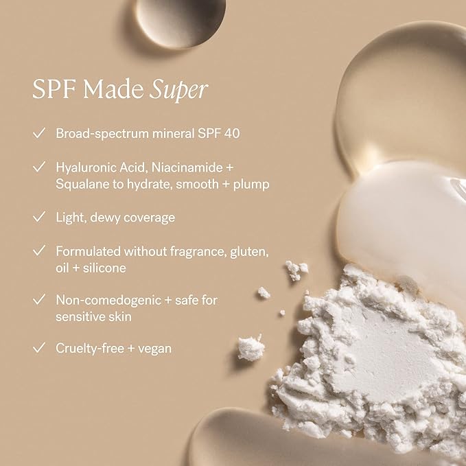 ILIA - Super Serum Skin Tint SPF 40 | Non-Comedogenic, Vegan, Lightweight to Help Against Blue Light, + Pollution while Hydrating, Smoothing, + Refining (Porto Ferro ST10, 1 fl oz | 30 ml)