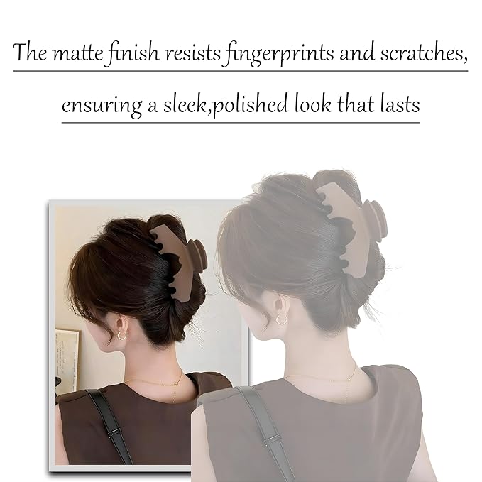 Hat-Friendly Claw Clips for Baseball Caps,Hair Clips for Hat for Long Thick Thin Hair,Matte hat claw clip for Non-Slip Strong Hold