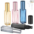 Segbeauty 0.34oz Small Perfume Bottle Refillable, 5 Packs Portable Glass Perfume Atomizer Sprayer, 10ml Mini Cologne Bottles Empty, Travel Size Cologne Spray Bottle with Dispenser Transfer Tools