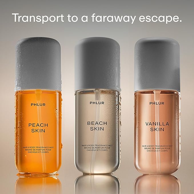 PHLUR Paradise Skin Hair and Body Mist Set ($78 Value) - Travel Size Fragrance Trio Gift Set (3 x 3 fl oz)