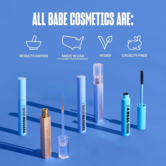 Babe Original Prime & Define Kit Intensifying Lash & Mascara Primer with 4 Real Mascara