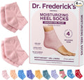 Dr. Frederick’s Original Moisturizing Fuzzy Heel Socks - Cozy Gel-Lined Socks for Dry Cracked Heels - 2 Pairs - Overnight Foot Care with Olive Oil, Vitamin E - Gifts for Women & Men - Relaxing Rose