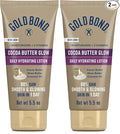 Gold Bond Cocoa Butter Glow Daily Hydrating Lotion with Shea Butter, Cocoa Butter & Coconut Oil, Exfoliating Moisturizer for Dry Skin, 5.5 oz. (Pack of 2)