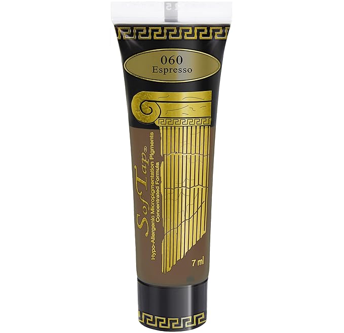 Microblading Ink for Eyebrows by SofTap® | Espresso – Medium Dark Brown PMU Shading Pigment for Nano Brows, Machine & Hand Method | Carbon-Free Inorganic Permanent Makeup Ink
