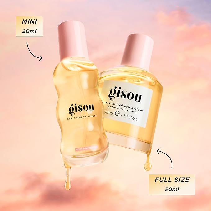 Gisou Honey Infused Hair Perfume – Long-Lasting Hair Fragrance with Mirsalehi Honey & Argan Oil, Wildflower Honey, 1.7 Fl Oz