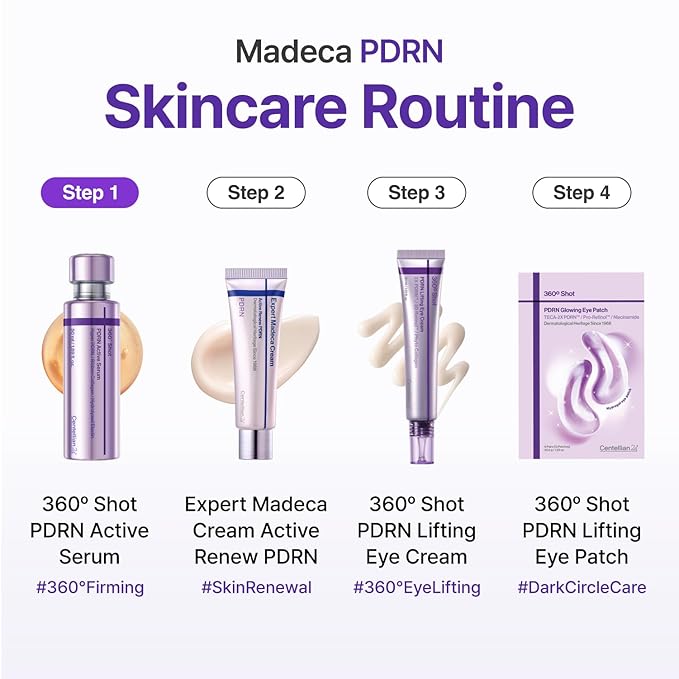 CENTELLIAN 24 360º Shot PDRN Active Serum (PDRN, 1.69fl oz) - Intense Hydration & Skin Firming Serum for a Youthful Appearance, Korean Skin Care. Ribbon Collagen & Hyaluronic Acid.