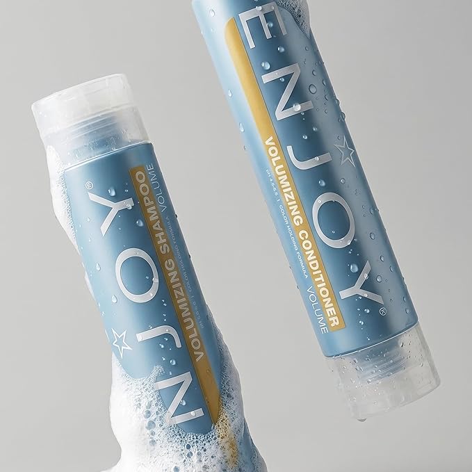 Enjoy Volumizing Shampoo, Weightless Cleanser for Fine and Limp Hair, Adds Remarkable Volume Fullness and Body, pH 5.0–6.0, 10.1 Fl Oz