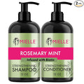 Mielle Organics Rosemary Mint Strengthening Shampoo and Conditioner Infused with Biotin, Cleanses and Helps Strengthen Weak and Brittle Hair, 12 Ounces