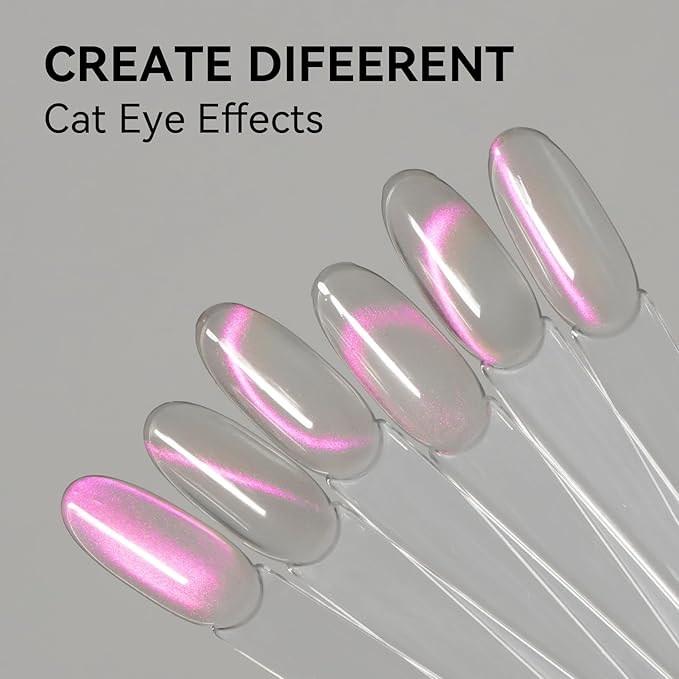 MAYCHAO 15ML Purple Tears Cat Eye Gel Nail Polish 1Pc Aurora Purple Cat Eye Gel Polish Soak off Holographic Magnetic Nail Polish for Nail Art Manicure Salon DIY at Home, 0.5 OZ