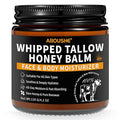 Beef Tallow for Skin - Organic Grass-Fed Whipped Beef Tallow and Honey Balm with Wild Honey & Beeswax, Beef Tallow for Face & Body Moisturizer, Natural Lotion for Sensitive and Dry Skin 4.2 oz