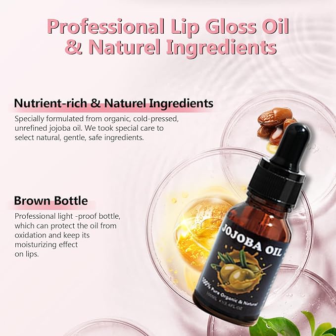 TSVATE Lip Gloss Making Kit, Lip Gloss Kit, Diy Lipgloss Set, Fun Make Your Own Lipgloss Kids Lip Gloss for Girls, Women, Moisturizing Lip Gloss Base, Jojoba Oil, Tubes, Gift for Her